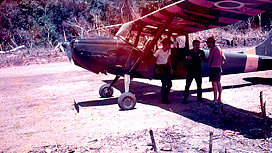 Este avião era utilizado para levar alimentos para os trabalhadores quando estavam isolados ou longe do alojamento